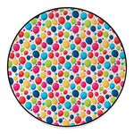Cartoon Balloon Pattern Print Round Floor Mat