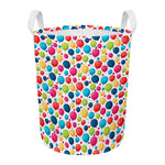 Cartoon Balloon Pattern Print Round Laundry Basket