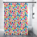 Cartoon Balloon Pattern Print Shower Curtain