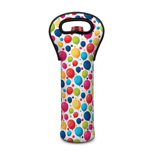 Cartoon Balloon Pattern Print Single Neoprene Wine Tote