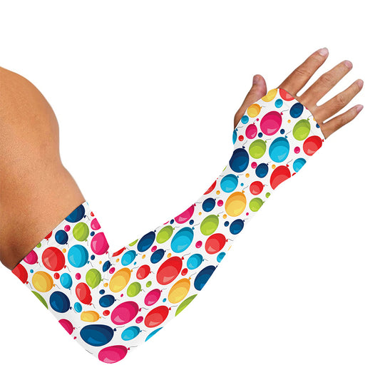 Cartoon Balloon Pattern Print Sun Protection Arm Sleeves