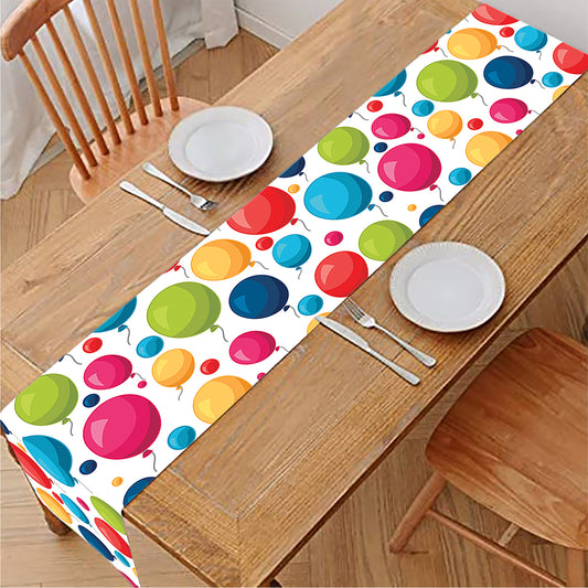 Cartoon Balloon Pattern Print Table Runner