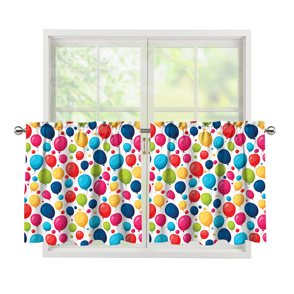 Cartoon Balloon Pattern Print Tier Curtains