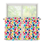 Cartoon Balloon Pattern Print Tier Curtains