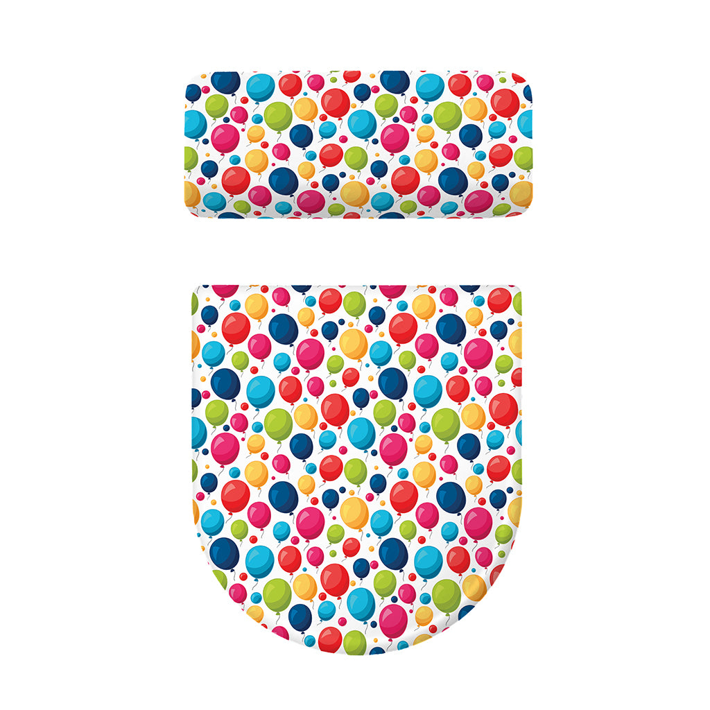 Cartoon Balloon Pattern Print Toilet Lid And Tank Cover Set
