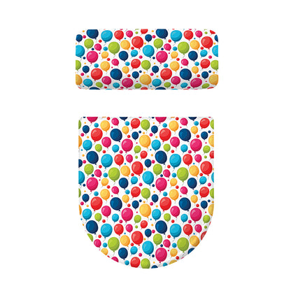 Cartoon Balloon Pattern Print Toilet Lid And Tank Cover Set