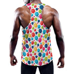 Cartoon Balloon Pattern Print Training Tank Top