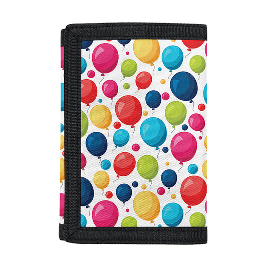Cartoon Balloon Pattern Print Trifold Wallet