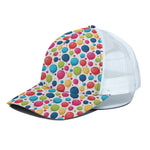 Cartoon Balloon Pattern Print White Mesh Trucker Cap