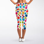 Cartoon Balloon Pattern Print Women's Capri Leggings