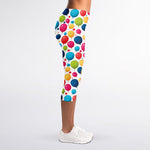 Cartoon Balloon Pattern Print Women's Capri Leggings