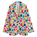 Cartoon Balloon Pattern Print Women's Cotton Blazer