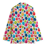 Cartoon Balloon Pattern Print Women's Cotton Blazer