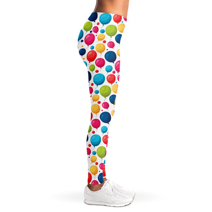 Cartoon Balloon Pattern Print Women's Leggings