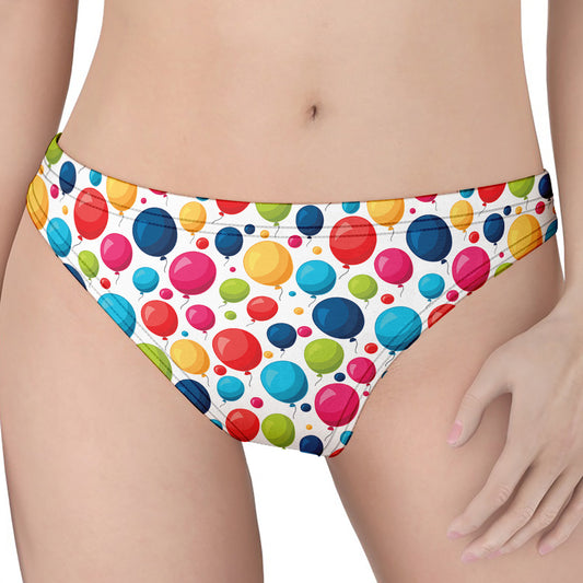 Cartoon Balloon Pattern Print Women's Thong