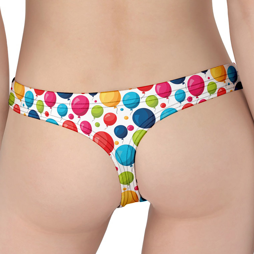 Cartoon Balloon Pattern Print Women's Thong