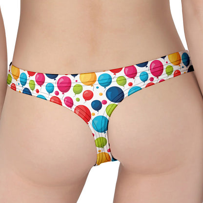 Cartoon Balloon Pattern Print Women's Thong