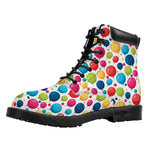 Cartoon Balloon Pattern Print Work Boots