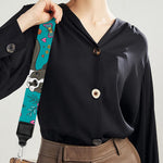 Cartoon Boston Terrier Flower Print Bag Strap