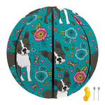 Cartoon Boston Terrier Flower Print Basketball