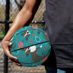 Cartoon Boston Terrier Flower Print Basketball