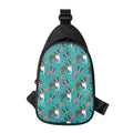 Cartoon Boston Terrier Flower Print Sling Bag