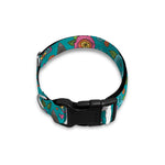Cartoon Boston Terrier Flower Print Dog Collar