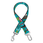 Cartoon Boston Terrier Flower Print Dog Seat Belt