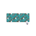 Cartoon Boston Terrier Flower Print Extended Mouse Pad