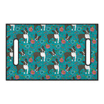 Cartoon Boston Terrier Flower Print Golf Cart Seat Cover