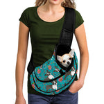 Cartoon Boston Terrier Flower Print Pet Sling Carrier