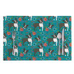 Cartoon Boston Terrier Flower Print Placemat