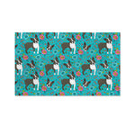 Cartoon Boston Terrier Flower Print Polyester Flag