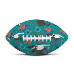 Cartoon Boston Terrier Flower Print Rugby Ball