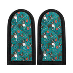 Cartoon Boston Terrier Flower Print Skillet Handle Cover