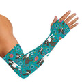 Cartoon Boston Terrier Flower Print Sun Protection Arm Sleeves