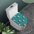 Cartoon Boston Terrier Flower Print Toilet Lid Cover