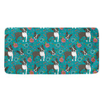 Cartoon Boston Terrier Flower Print Towel