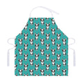 Cartoon Boston Terrier Pattern Print Adjustable Apron