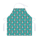 Cartoon Boston Terrier Pattern Print Adjustable Apron