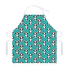 Cartoon Boston Terrier Pattern Print Adjustable Apron