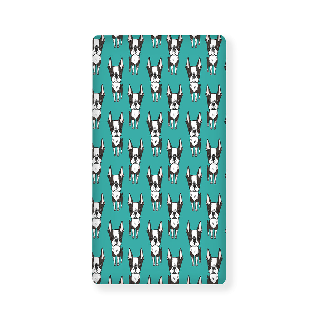 Cartoon Boston Terrier Pattern Print Baby Crib Sheet