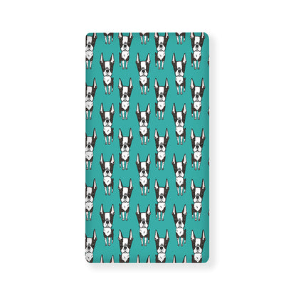 Cartoon Boston Terrier Pattern Print Baby Crib Sheet