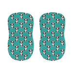 Cartoon Boston Terrier Pattern Print Bar Stool Covers