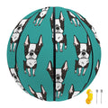 Cartoon Boston Terrier Pattern Print Basketball