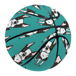 Cartoon Boston Terrier Pattern Print Basketball