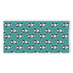 Cartoon Boston Terrier Pattern Print Beach Towel