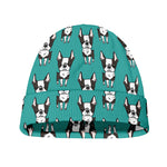 Cartoon Boston Terrier Pattern Print Beanie