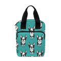 Cartoon Boston Terrier Pattern Print Bible Tote Bag