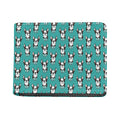 Cartoon Boston Terrier Pattern Print Bifold Wallet